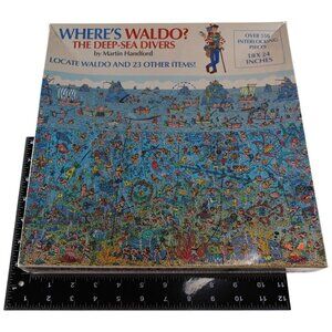 Where's Waldo The Deep Sea Divers 550 Piece Puzzle 18x24 Great American 1991